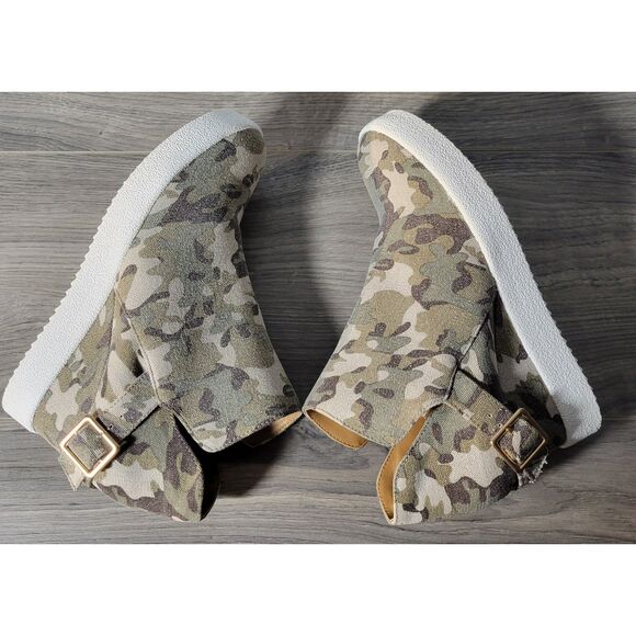 Pink Lily Womens Size US 9 Kacy Camo Sneaker Wedge Pre-Owned - Picture 5 of 10